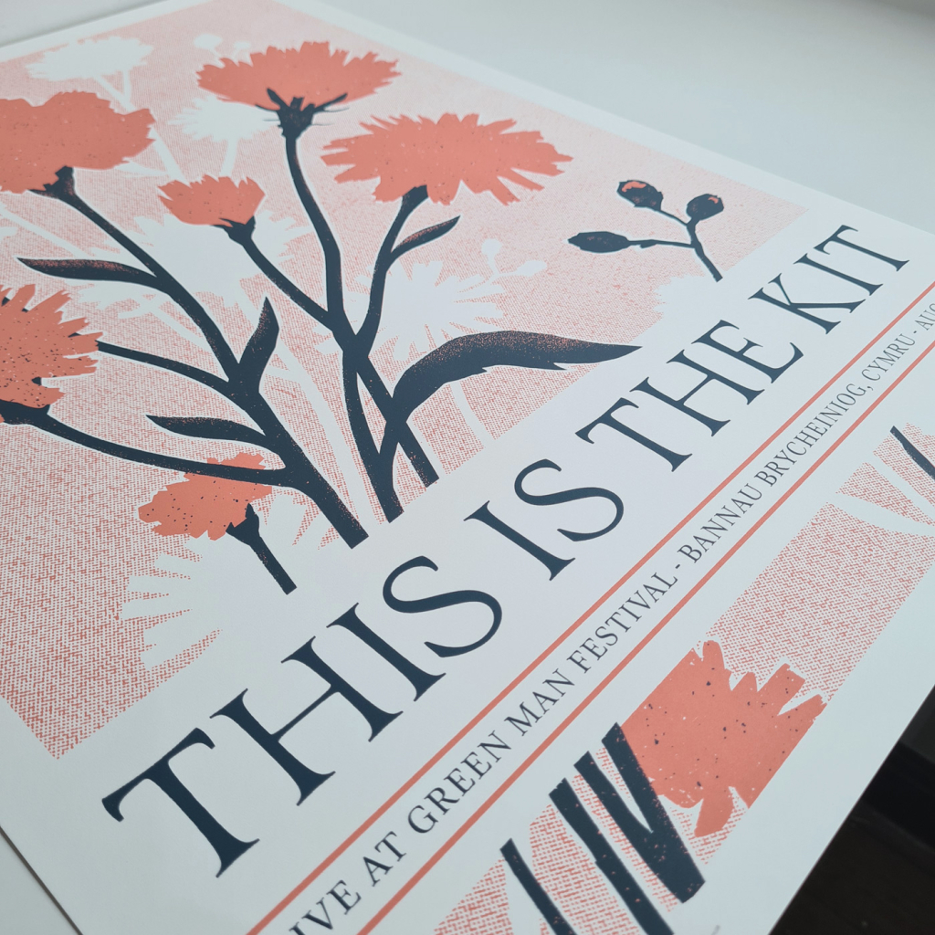 This is the Kit gigposter for Green Man Festival designed by Graham Pilling Army of Cats
